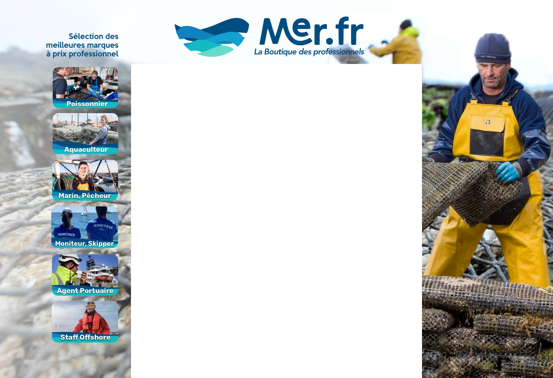 La boutique Mer.fr