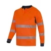 Polo GINKO Multirisques HV par T2S, Orange/Marine - Taille S